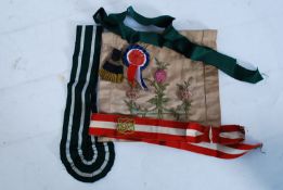 An unusual collection of military ribbons dating from the 1st world war complete in decorative bag