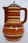 A 1930`s Art Deco German chocolate pot, possibly by designed Christian Carstens. Earthenware with