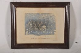 A Large framed and glazed military  photograph of Headquarter Staff 19th Brigade R.G.A. Notation