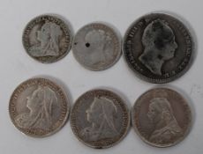 Maundy Money. A collection to include: George IV 1836 shilling, 3 Victoria sixpence dating 1887,