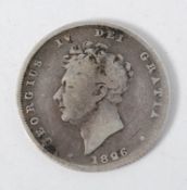 Coins GB George IV Sixpence 1826 bare head. Verson. Lion on Crown blemishes etc