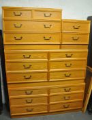 withdrawn A collection of 1980's G-Plan furniture comprising of 2 large chest of drawers, a