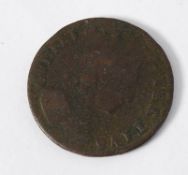 Coins GB - William III, Halfpenny - 1700, laureate bust, Britannia seated on reverse. with wear.