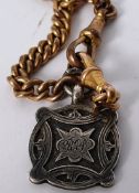 A Bristol Schools Rugby Union vintage 1920's hallmarked silver fob watch pendant on a gold plated