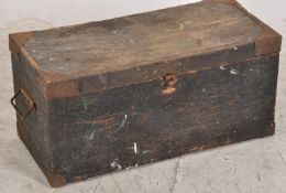 A good pine workmans tool trunk with inner tray complete with tool contents ( see illustration)