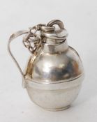 A small hallmarked silver Guernsey jug by John Thompson & Sons, Birmingham 1907