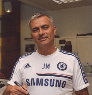 Mourinho signed football - Chelsea manager Jose Mourinho has personally signed this official