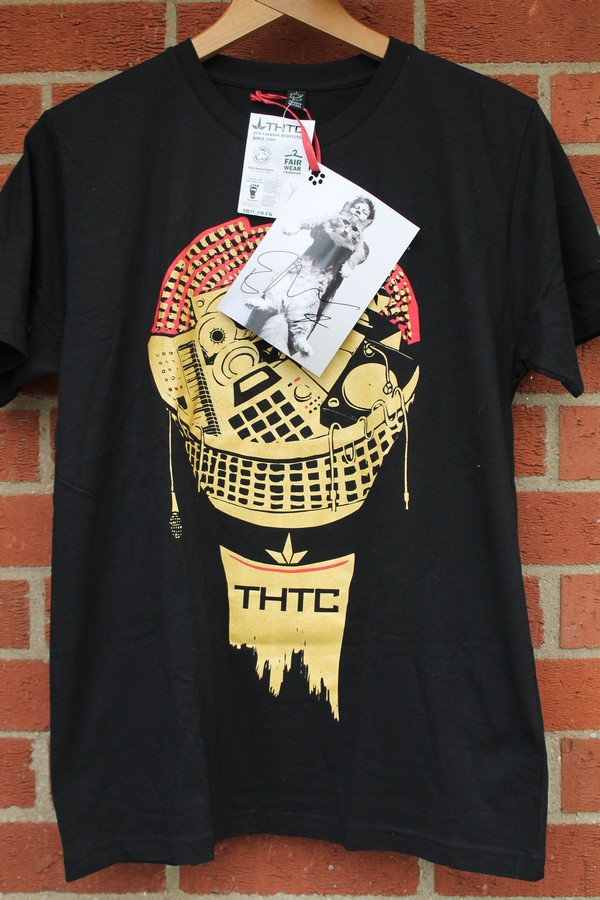 Ed Sheeran black THTC t-shirt with personally signed postcard label - The hugely popular and