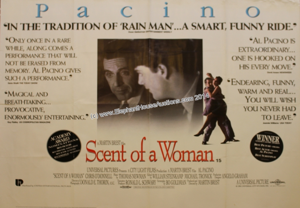 3 x Original Quad Cinema Posters Scent of a Woman (1992) Robin Hood: Prince of Thieves (1991)