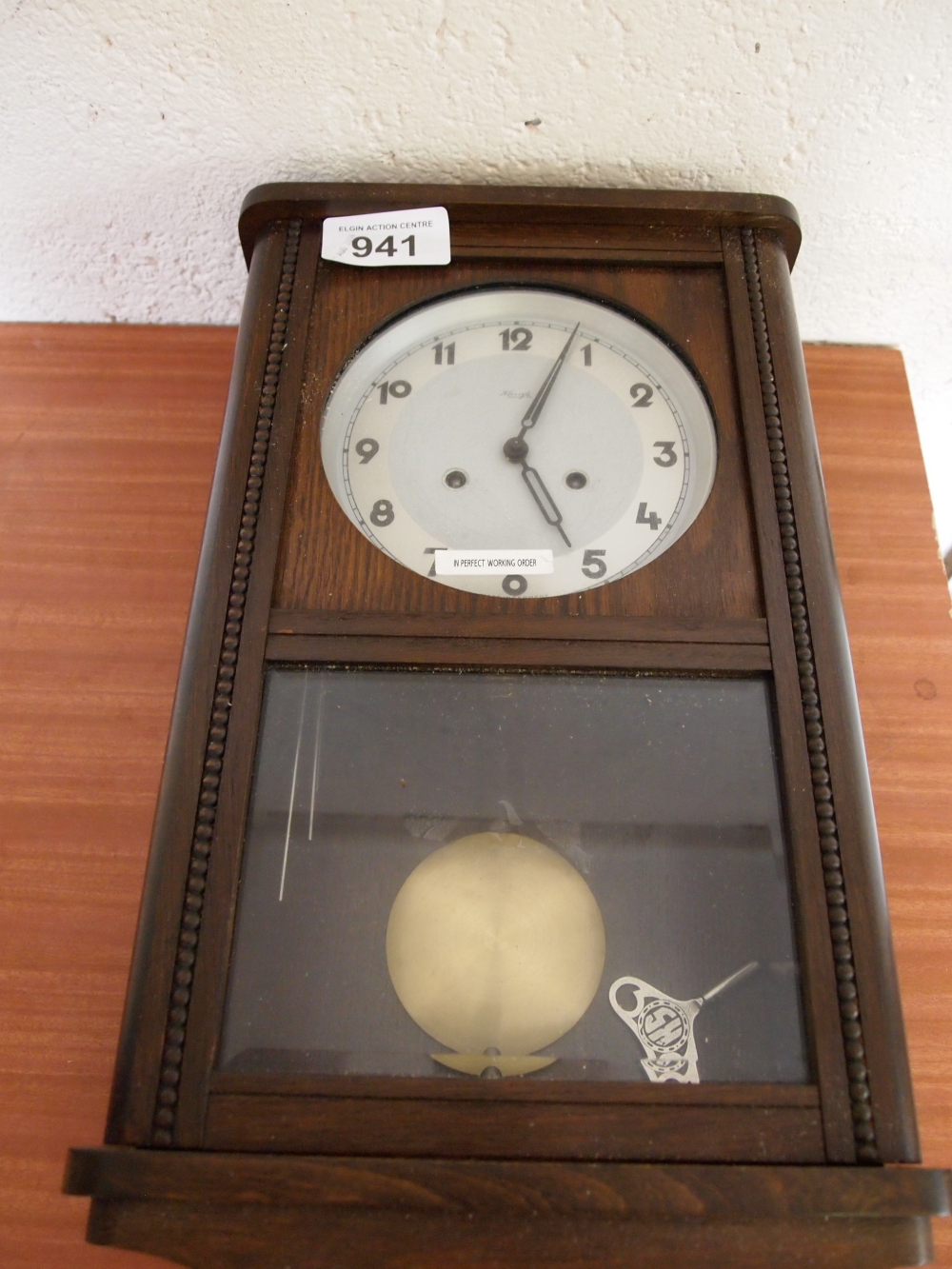 Sale Item:    WALL CLOCK   Vat Status:   No Vat   Buyers Premium:  This lot is subject to a Buyers