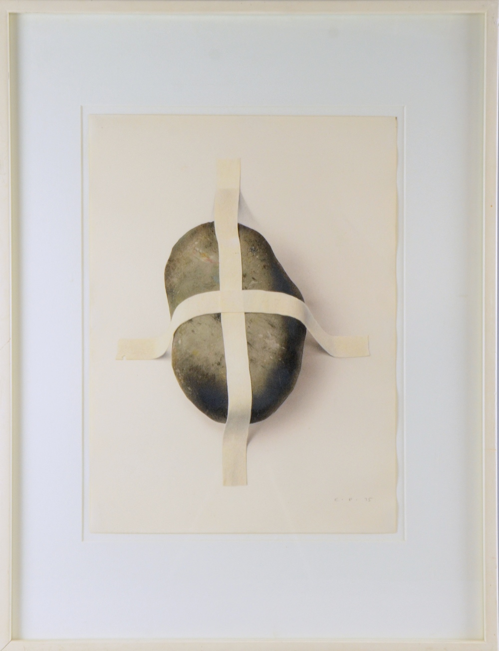Eric Paetz 1945-, watercolour, Stone with Band Aid signed EP75, framed 24.5" x 19"  PROVENANCE: - Image 2 of 2