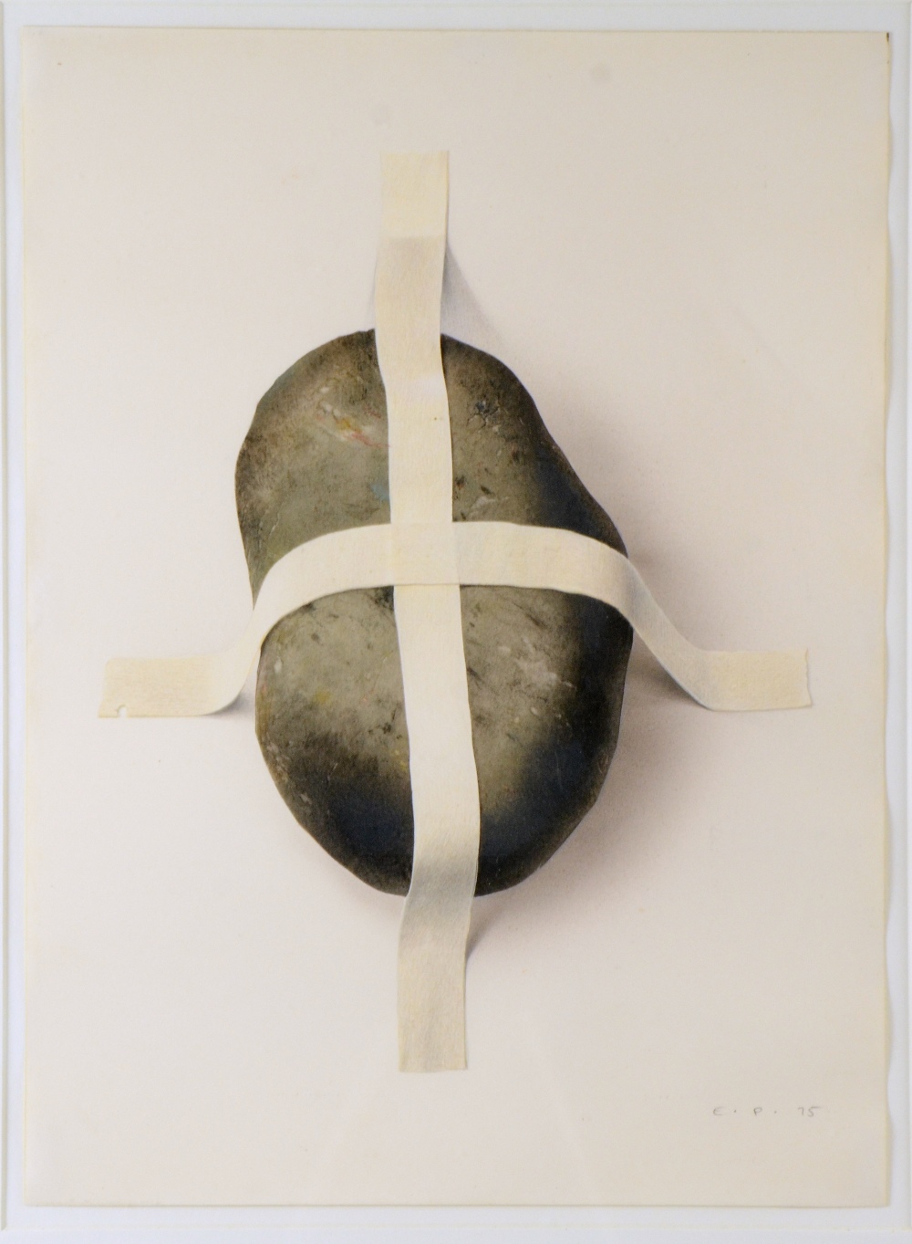 Eric Paetz 1945-, watercolour, Stone with Band Aid signed EP75, framed 24.5" x 19"  PROVENANCE: