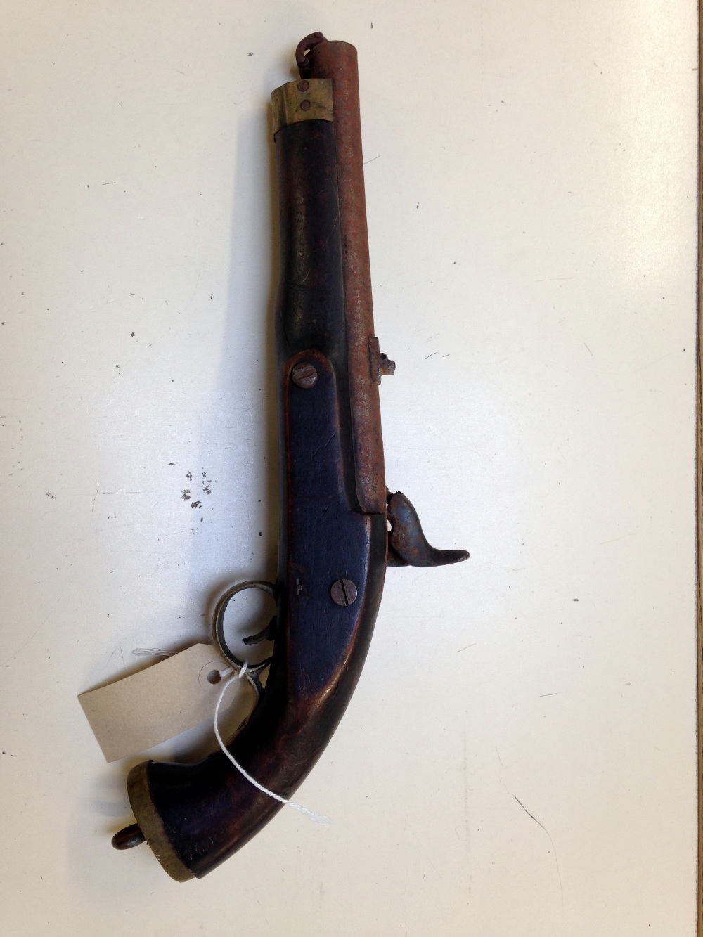 19th century flint lock pistol and two othersCondition very poor.  Pistol at bottom of image - - Image 3 of 9