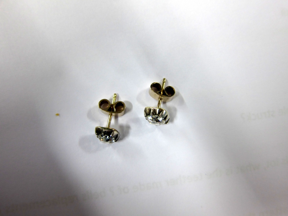 Diamond ear studs total diamond weight 1.4 carats in white gold, earring backs stamped 18ct, S.J - Image 3 of 7