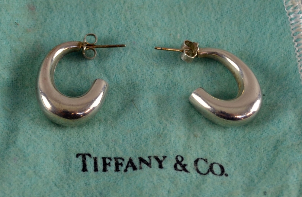 Pair of silver Tiffany & co Earrings