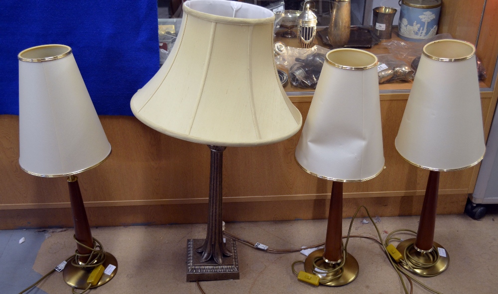 Four contemporary lamps