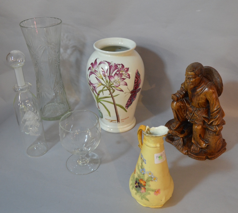 Selection of drinking glasses, china, Singer sewing machine etc.,