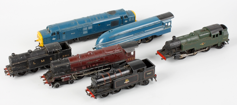 A box containing various 00 gauge locomotives, to include Hornby Dublo Duchess of Atholl, plus L.M.