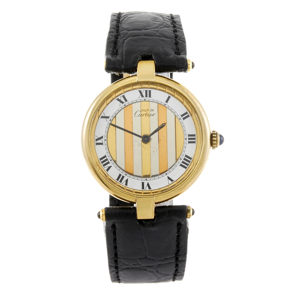 CARTIER - a Must de Cartier wrist watch. Stamped 925. Numbered 590003, 066178. Signed quartz