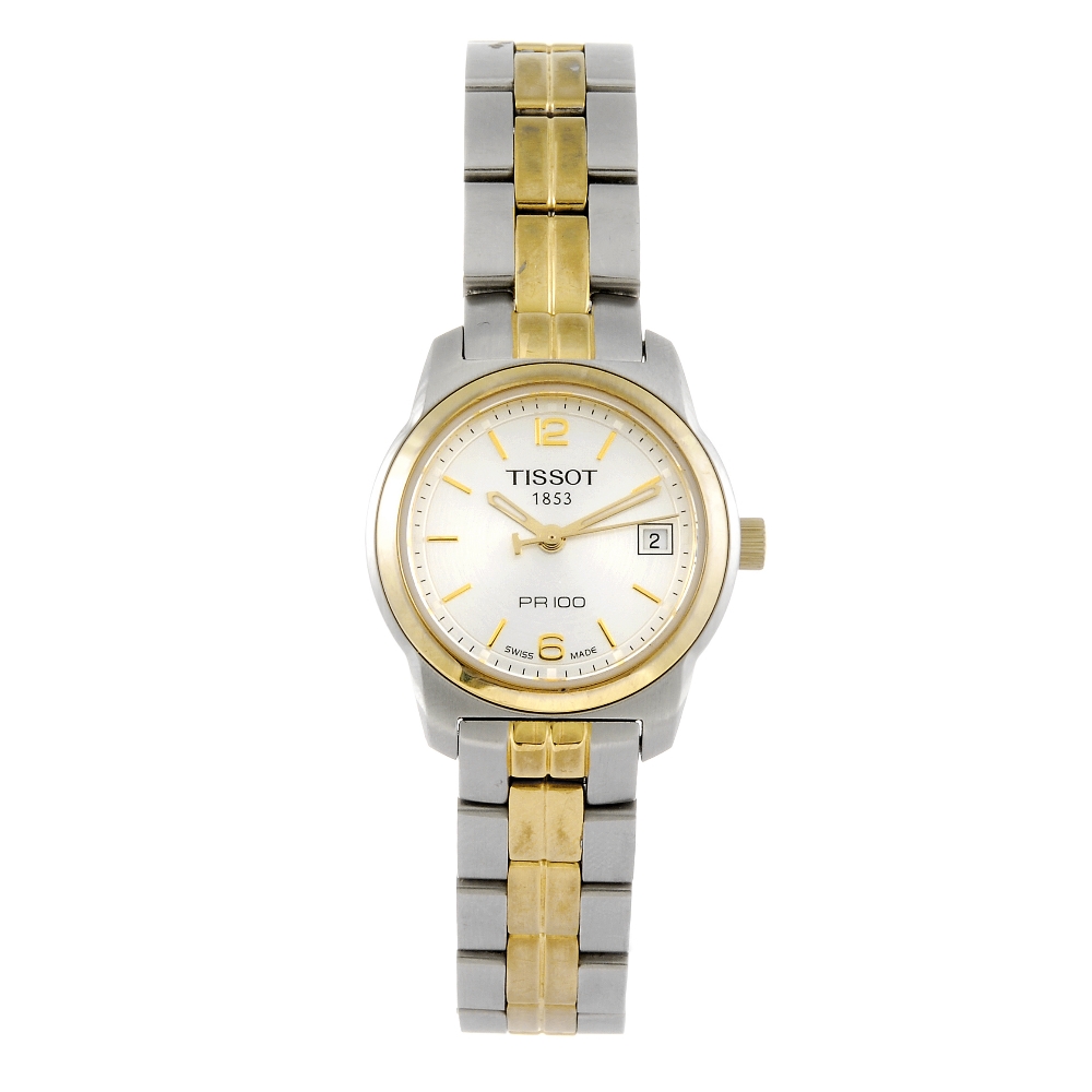 TISSOT - a lady`s PR100 bracelet watch. Numbered T049210A 11BC0669128. Unsigned quartz movement.