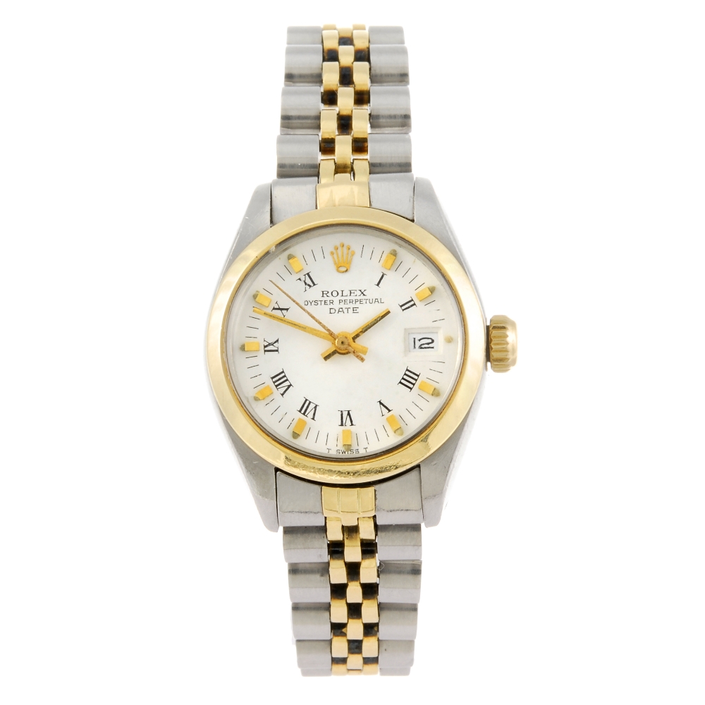 ROLEX - a lady`s Oyster Perpetual Date bracelet watch. Circa 1974. Reference 6916, serial 4202057.