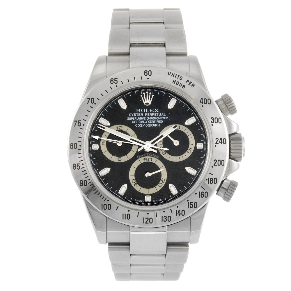 ROLEX - a gentleman`s Oyster Perpetual Daytona Cosmograph chronograph bracelet watch. Circa 2005.