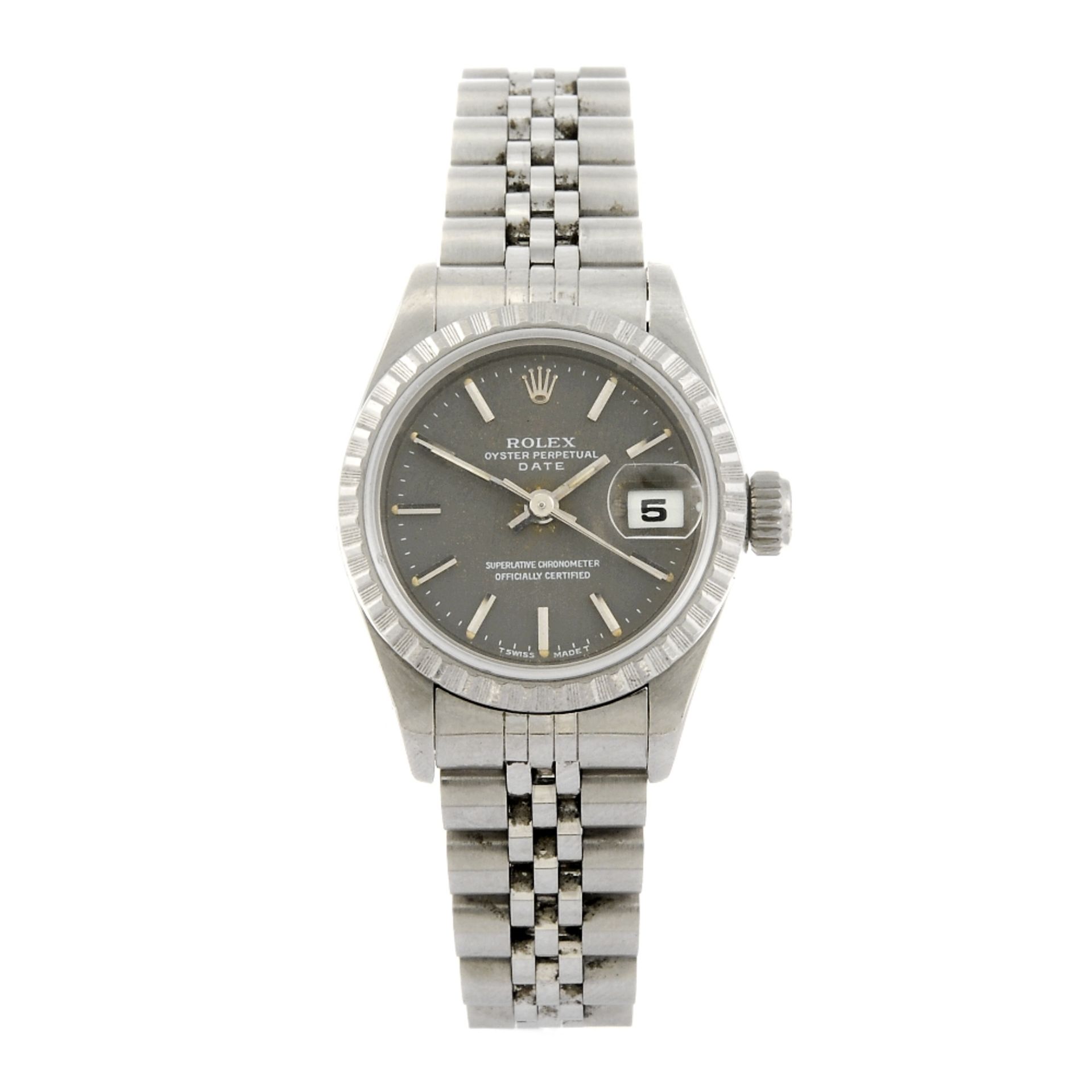 ROLEX - a lady`s Oyster Perpetual Date bracelet watch. Circa 1993. Reference 69240, serial S806717.