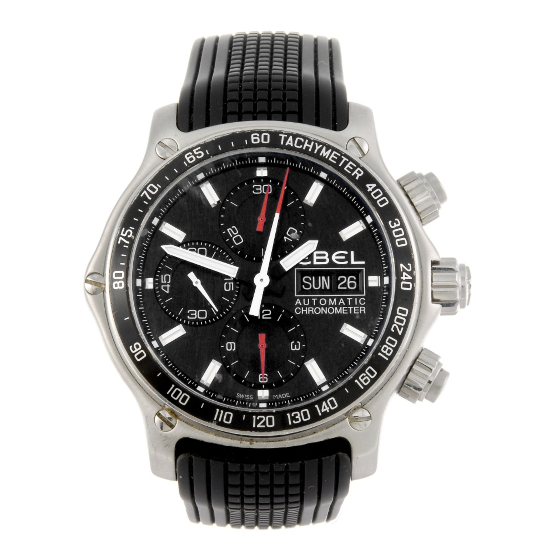 EBEL - a gentleman`s 1911 Discovery chronograph wrist watch. Reference E9750L62, serial A143979.