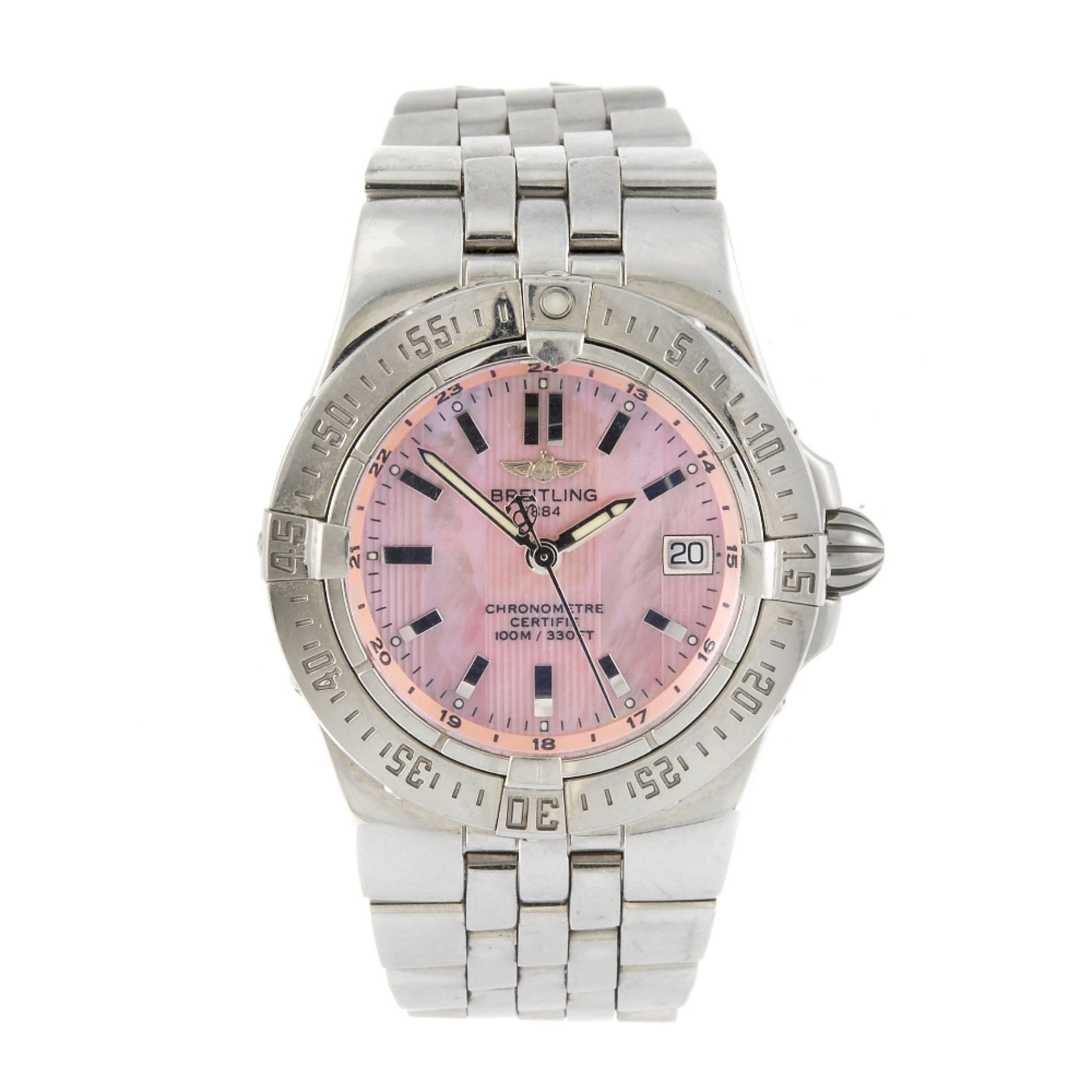 BREITLING - a lady`s Windrider Starliner bracelet watch. Reference A71340, serial 906895. Signed