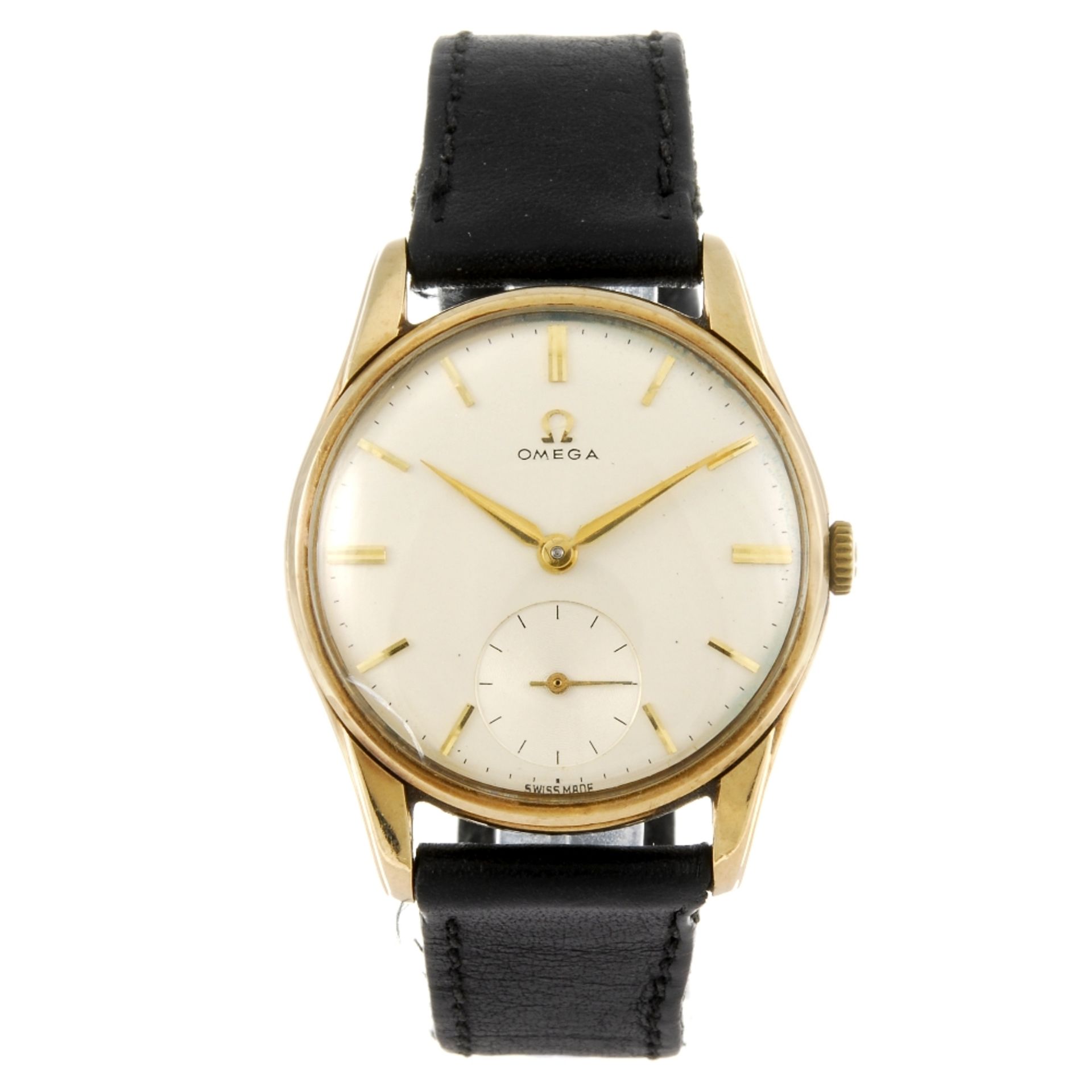 OMEGA - a gentleman`s wrist watch. Hallmarked Birmingham 1959. Number 964431. Signed manual wind