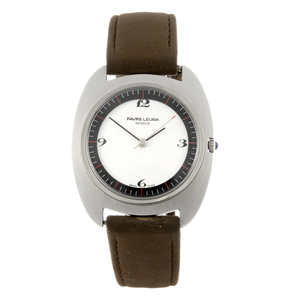 FAVRE-LEUBA - a gentleman`s wrist watch. Numbered 81183 679. Signed manual wind movement. Silvered