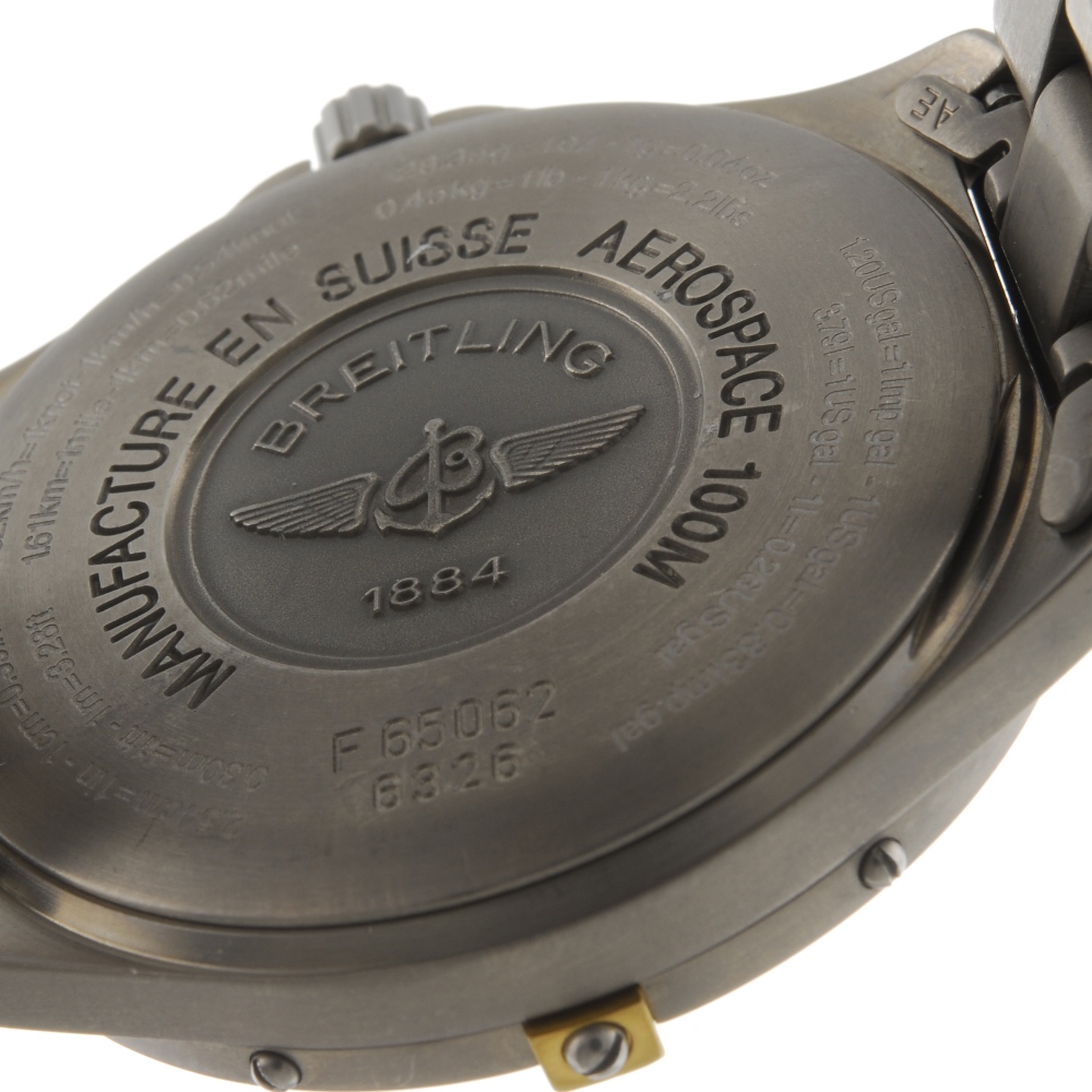 (973021394) BREITLING - a gentleman`s Aerospace bracelet watch. Reference F65062, serial 6326. - Image 2 of 4