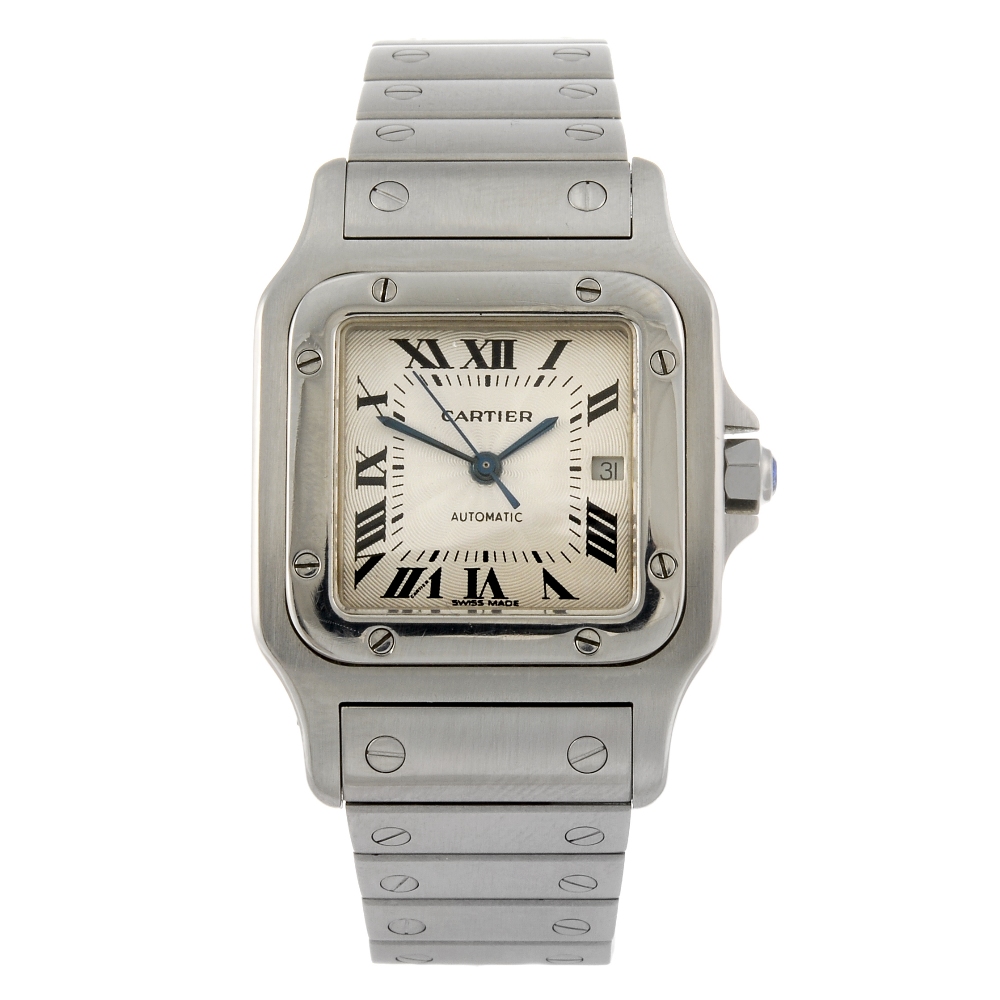 CARTIER - a Santos bracelet watch. Reference 2319, serial 665203CD. Signed automatic calibre 120.