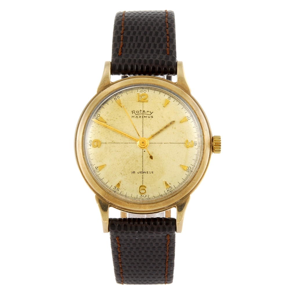 ROTARY - a gentleman`s Maximus wrist watch. Hallmarked Birmingham 1953. Unsigned manual wind