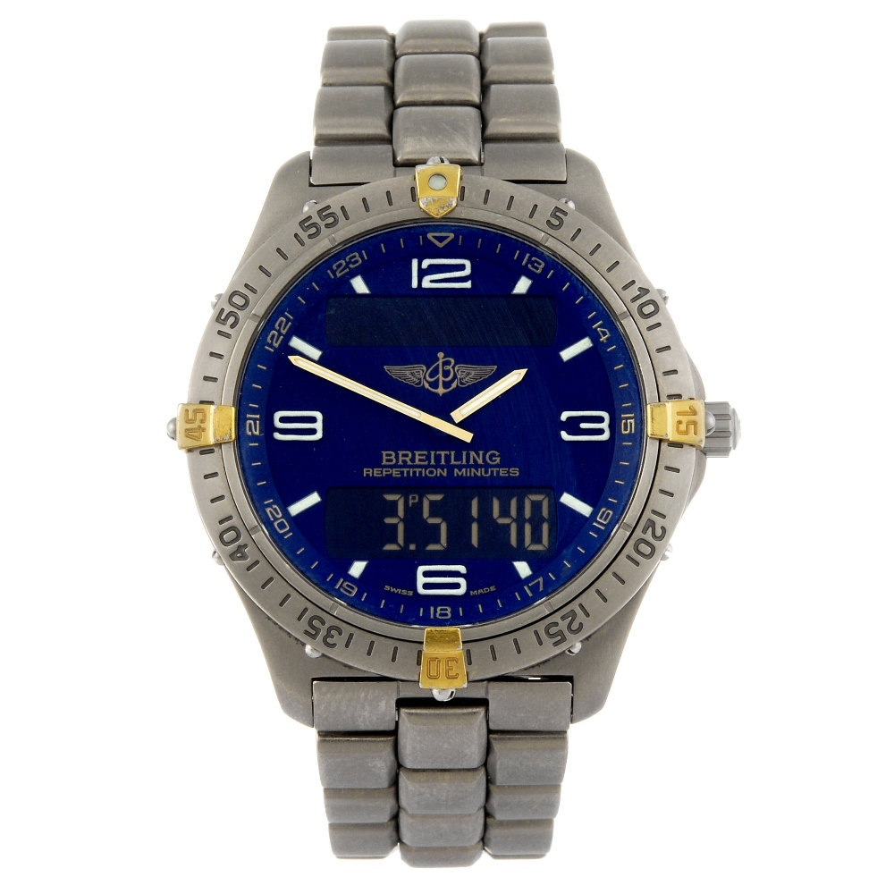 (973021394) BREITLING - a gentleman`s Aerospace bracelet watch. Reference F65062, serial 6326.