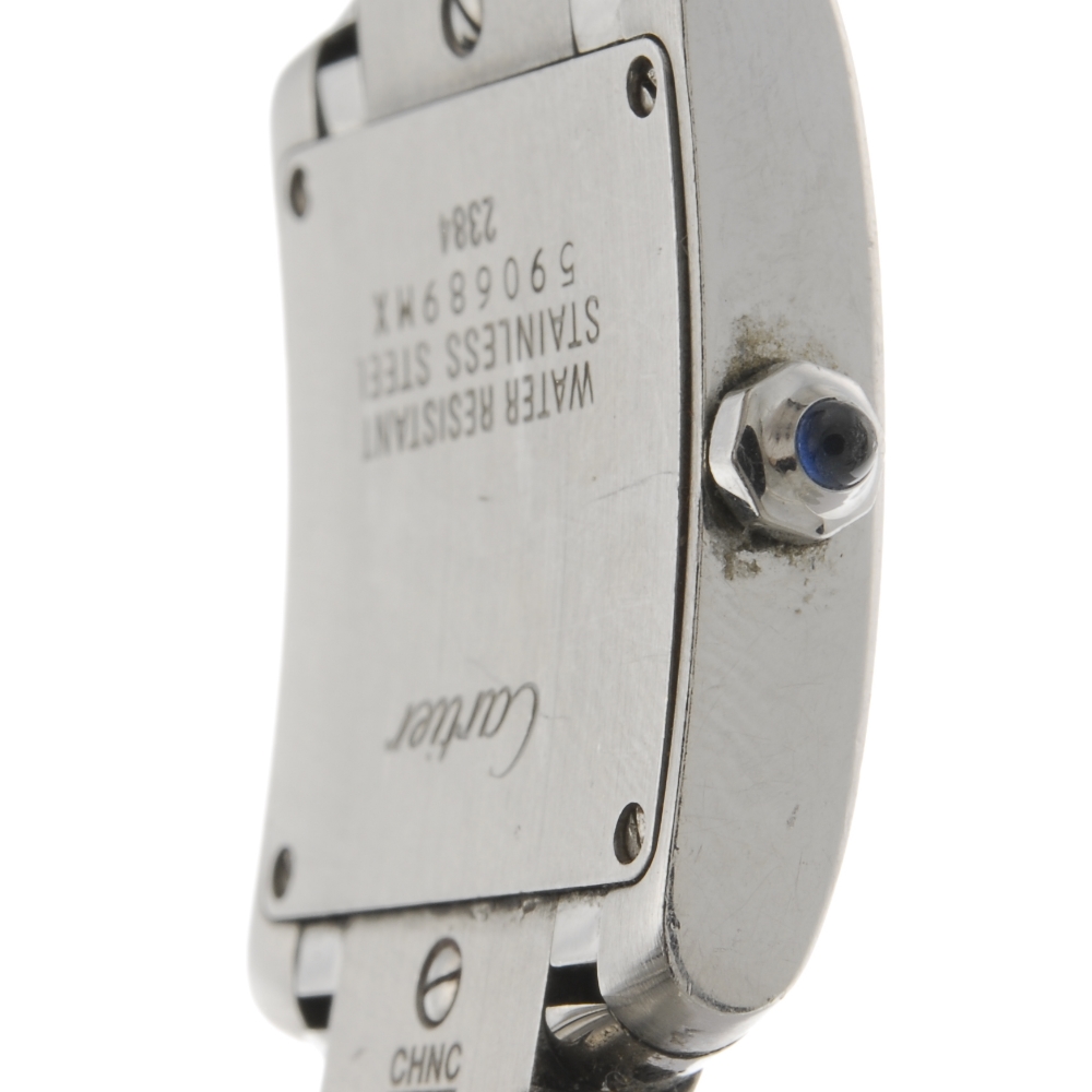 CARTIER - a Tank Francaise bracelet watch. Reference 2384, serial 590689MX. Signed quartz calibre - Image 3 of 4