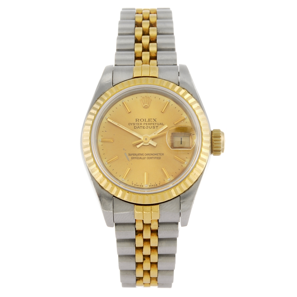 ROLEX - a lady`s Oyster Perpetual Datejust bracelet watch. Circa 1987. Reference 69163, serial