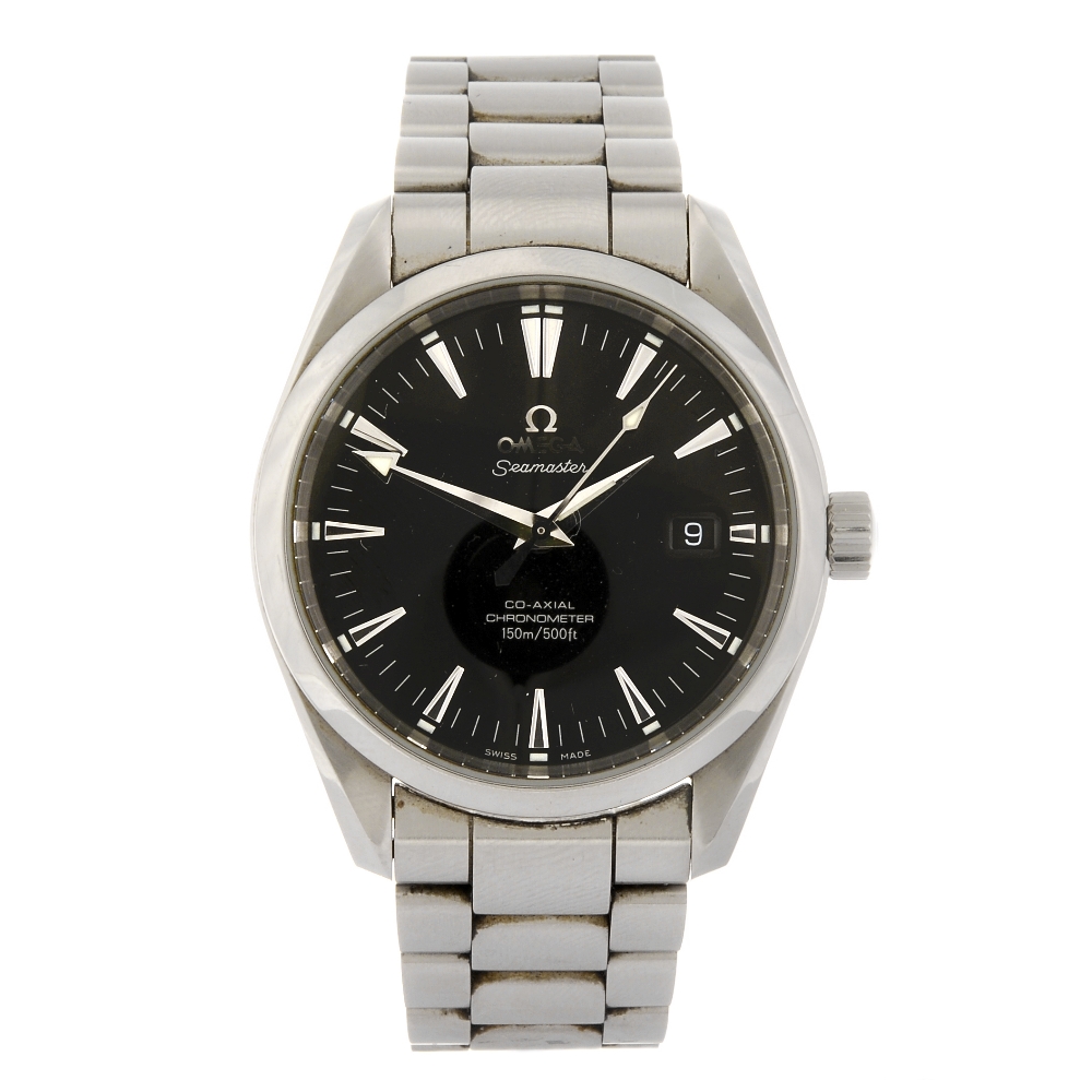 OMEGA - a gentleman`s Seamaster Aqua Terra Co-Axial bracelet watch. Numbered 80756570. Signed