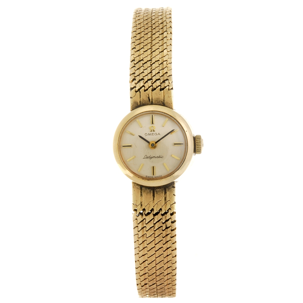 OMEGA - a lady`s Ladymatic bracelet watch. Hallmarked London 1965. Numbered 75I58I3. Signed