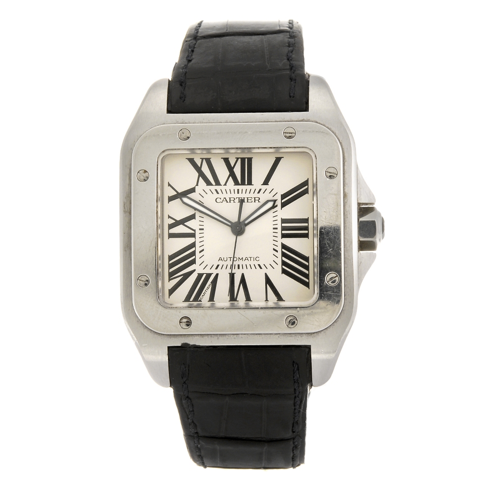 (127859) CARTIER - a Santos 100 wrist watch. Numbered 2656 781638CE. Signed automatic calibre 049.