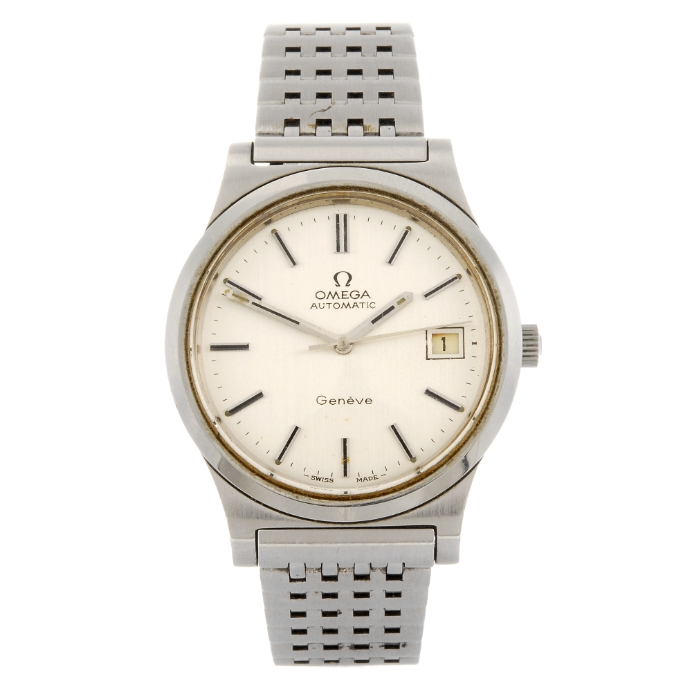 OMEGA - a gentleman`s Geneve bracelet watch. Numbered 1660168. Signed automatic calibre 1012.