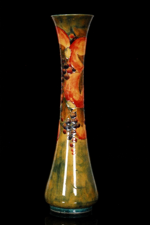 AMENDMENT - William Moorcroft - Ochre Pomegranate - A large early 20th Century sleeve vase