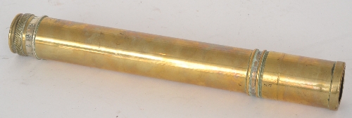 An early 20th Century brass telescope stamped 8177, length 35cm.