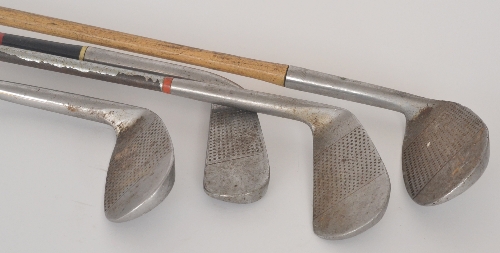 Two hickory shafted golf clubs and two steel examples (4)