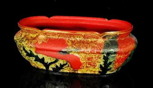 Legras & Cie - A late 19th Century Indian pattern bowl of shouldered oval form with flared rim