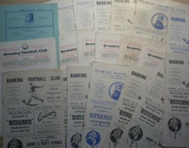 1950s Amateur Football Programmes: Including Wycombe Wanderers v Amersham Town 1950/1, Barking v