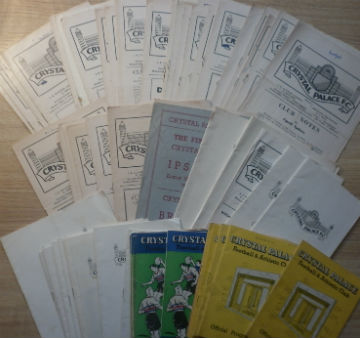1950s/60s Crystal Palace Football Programmes: Including Leyton Orient 1953/4 plus 39 mainly 1955