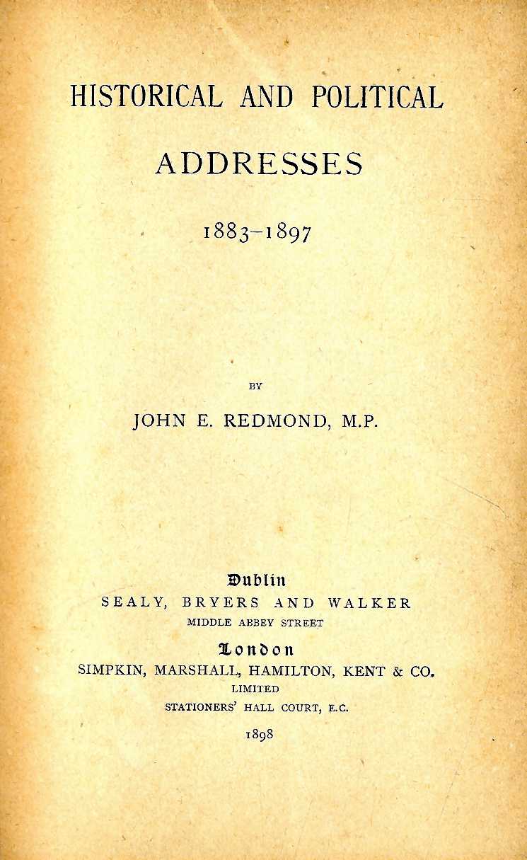 Home Rule: Home Rule Pamphlets, 22 separate pamphlets, by J. Dillon, J.E. Redmond, J.J. Clancy &