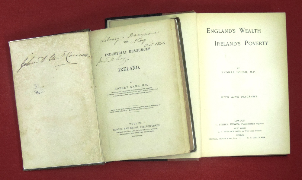 From Library at Derrynane Abbey, 1844

Kane (Robert) The Industrial Resources of Ireland, 8vo D.