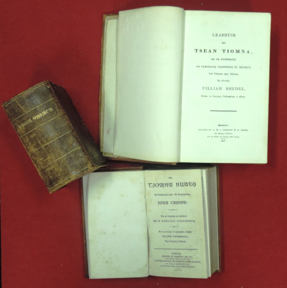 Irish Bibles: Bhedel (Wm.) Leabhuir an tSean Tiomna, thick 8vo D. (G. & J. Grierson & M. Keene)